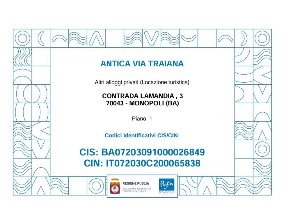 Antica Via Traiana Appartement Monopoli Buitenkant foto